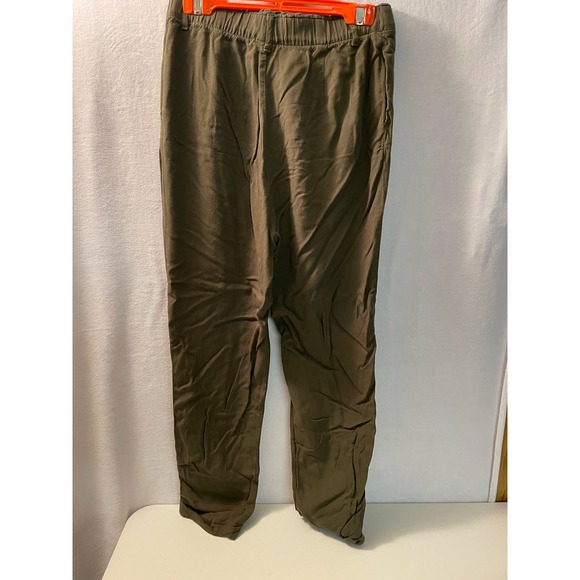 Express pants tapered fitted leg‎ cuffed bottom olive green size XS women’s - Picture 2 of 4
